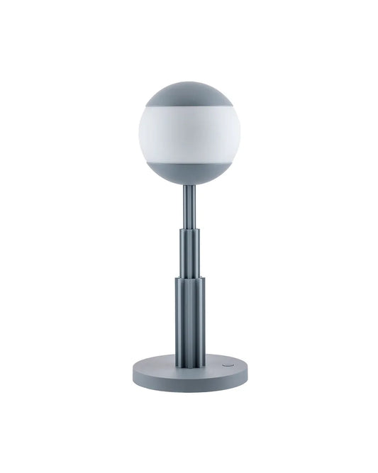 Alessi — AR04 G | Lampada da tavolo Aldo Rossi in alluminio grigio — design italiano Alessi
