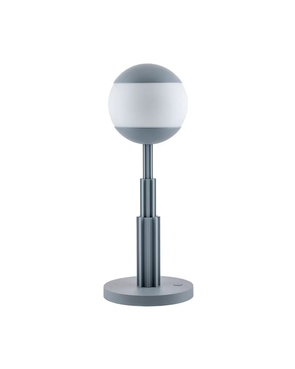 Alessi — AR04 G | Lampada da tavolo Aldo Rossi in alluminio grigio — Alessi