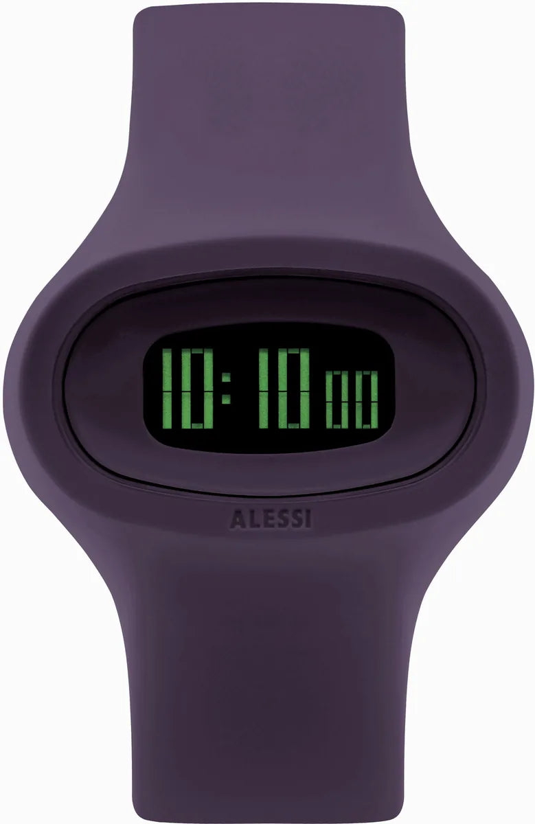 Alessi — Jak AL25004 | Orologio da polso in poliuretano viola — design italiano Alessi