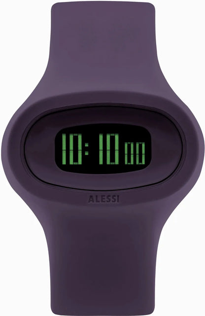 Alessi — Jak AL25004 | Orologio da polso in poliuretano viola — design italiano Alessi