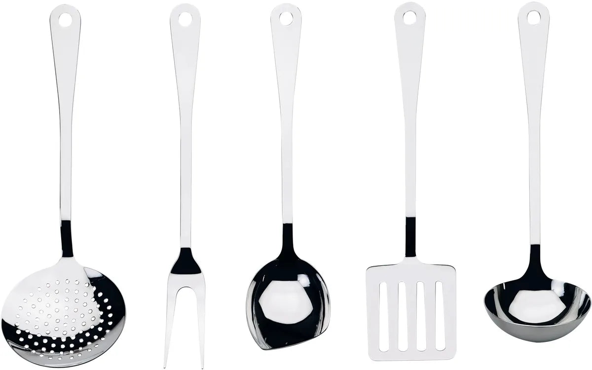 Alessi — AJM19S5 L | Servizio 5 utensili da cucina Jasper Morrison — design italiano Alessi