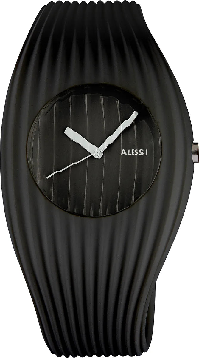 Alessi — Grow Watch AL26000 | Orologio da polso in poliuretano nero — design italiano Alessi