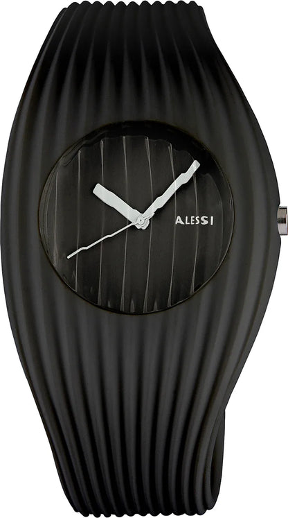 Alessi — Grow Watch AL26000 | Orologio da polso in poliuretano nero — design italiano Alessi