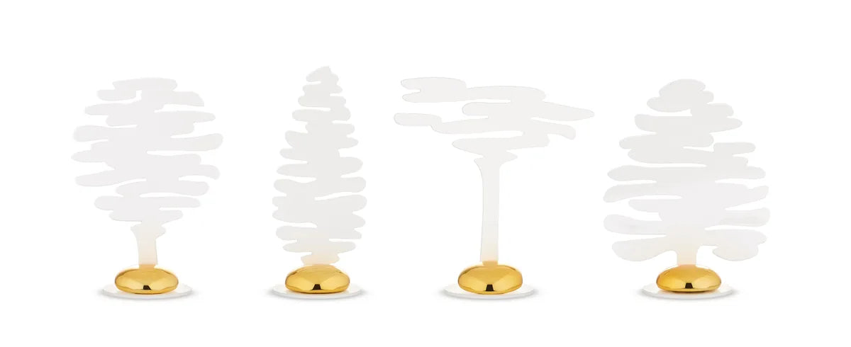 Alessi — Barkplace Tree BM18S4 W | Segnaposto albero in acciaio bianco — design italiano Alessi
