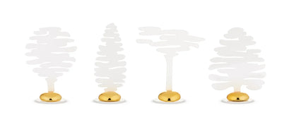 Alessi — Barkplace Tree BM18S4 W | Segnaposto albero in acciaio bianco — design italiano Alessi