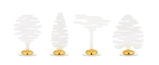 Alessi — Barkplace Tree BM18S4 W | Segnaposto albero in acciaio bianco — design italiano Alessi