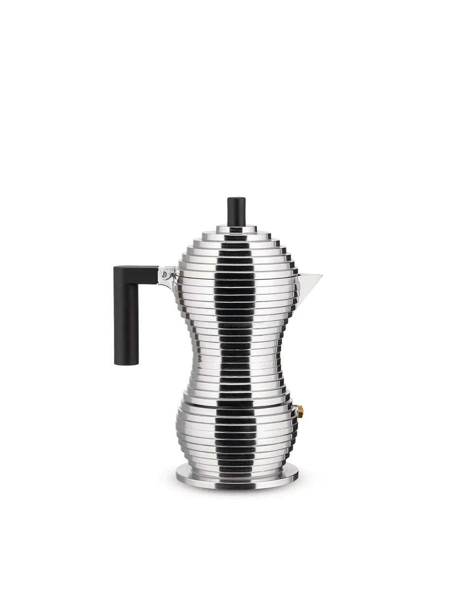 Alessi — Pulcina MDL02/3BFM | Caffettiera espresso 3 tazze di De Lucch — design italiano Alessi