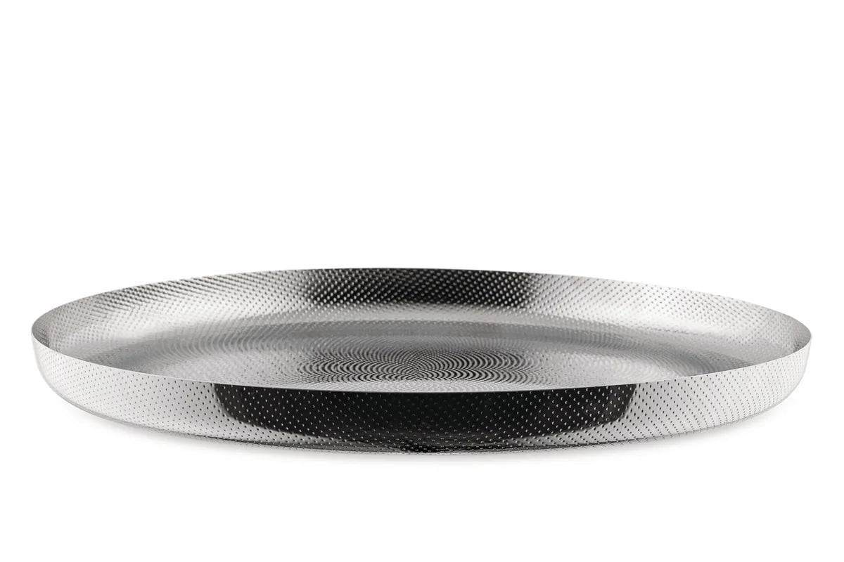 Alessi — JM14/35 T | Vassoio rotondo in acciaio inox 18/10 — design italiano Alessi