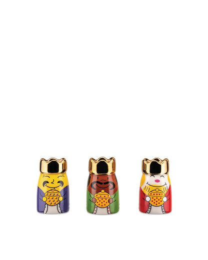Alessi — Re Magi AMGI10SET1 | Set 3 statuine in porcellana dipinta a m — design italiano Alessi