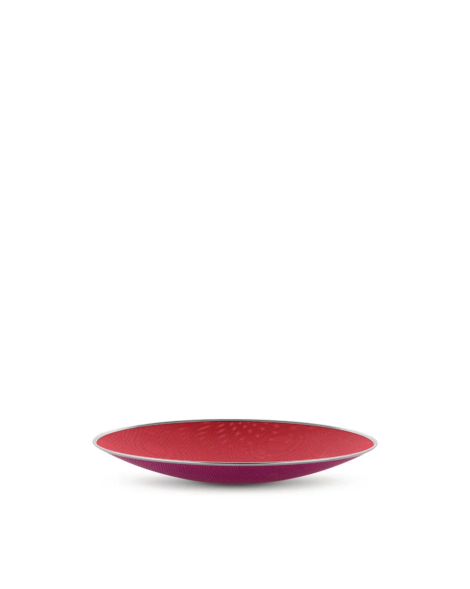 Alessi — Cohncave SC01/33 | Centrotavola traforato rosso e viola — design italiano Alessi