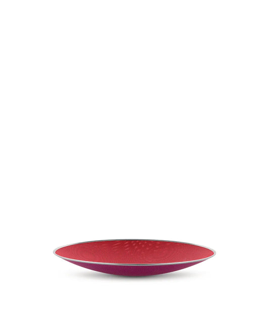 Alessi — Cohncave SC01/33 | Centrotavola traforato rosso e viola — design italiano Alessi