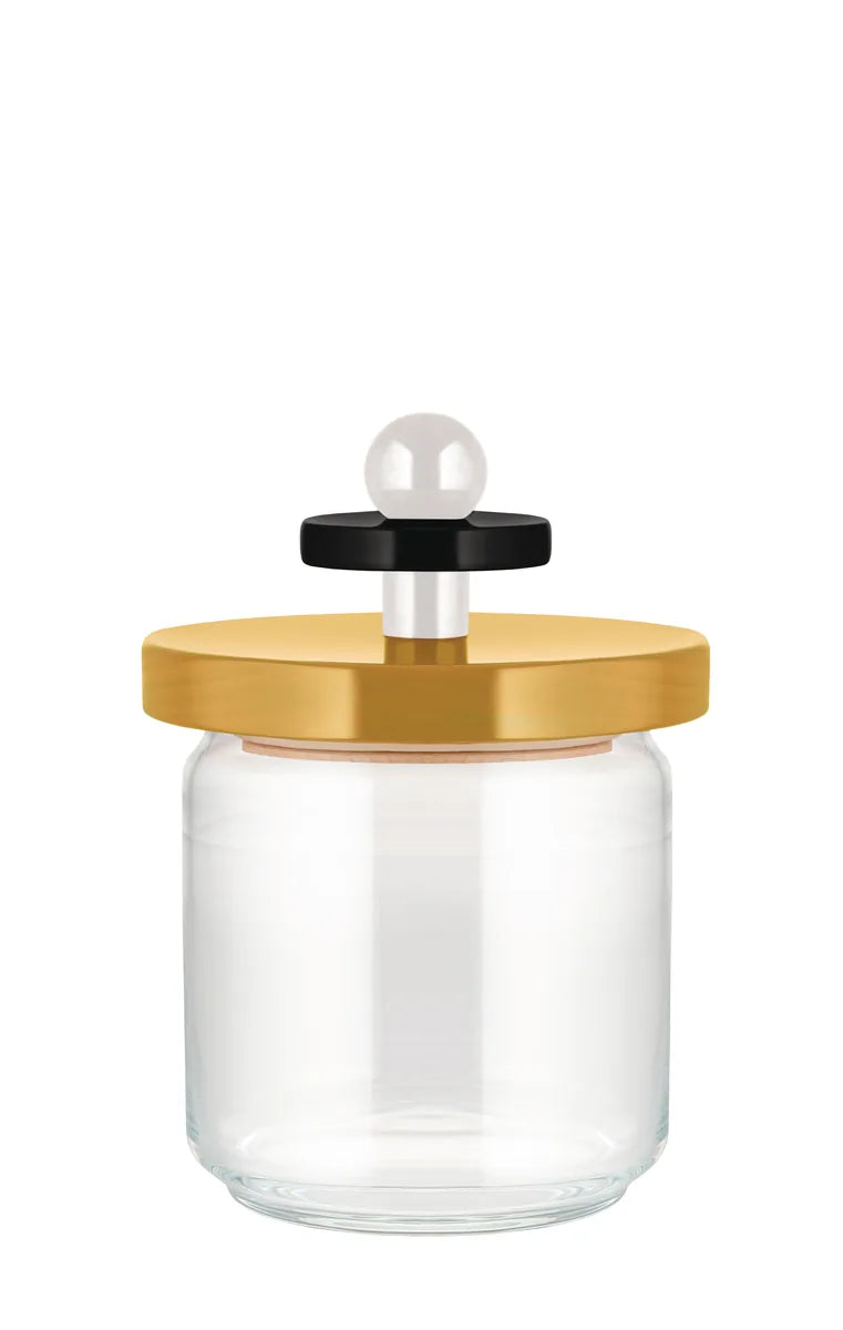 Alessi — ES16/75 ES16/75 1 | Barattolo ermetico Sottsass in vetro e fa — design italiano Alessi