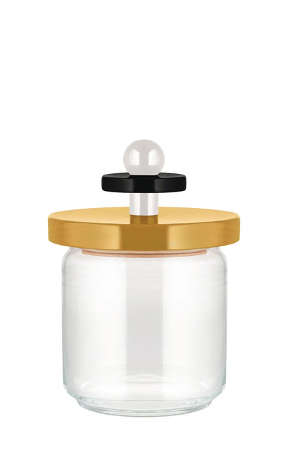 Alessi — ES16/75 ES16/75 1 | Barattolo ermetico Sottsass in vetro e fa — design italiano Alessi