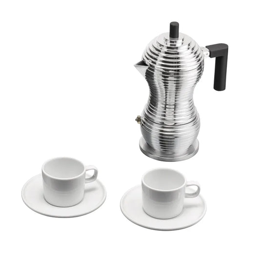 Alessi — & Coffee MDL02BSET | Set Caffettiera Pulcina e Tazze — design italiano Alessi