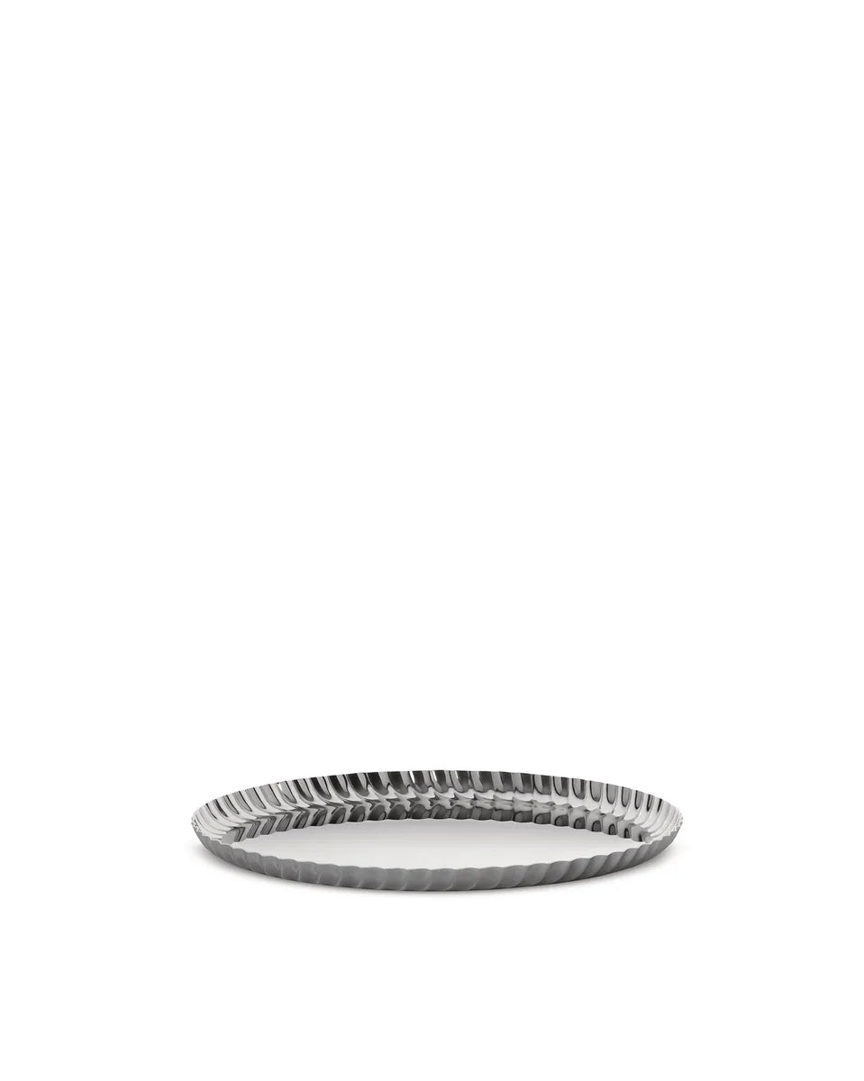 Alessi — Pleats JK02/23 | Vassoio rotondo in acciaio inox — design italiano Alessi