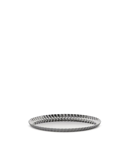 Alessi — Pleats JK02/23 | Vassoio rotondo in acciaio inox — design italiano Alessi