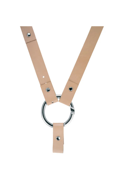Alessi — Buckle AL9000C WI | Collare in pelle beige per orologio — design italiano Alessi