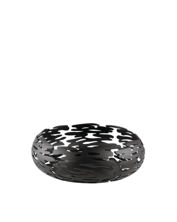 Alessi — Barknest BM02 B | Cestino rotondo in acciaio nero — Alessi
