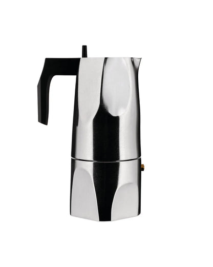 Alessi — Ossidiana MT18/6 | Caffettiera espresso in alluminio fuso — design italiano Alessi