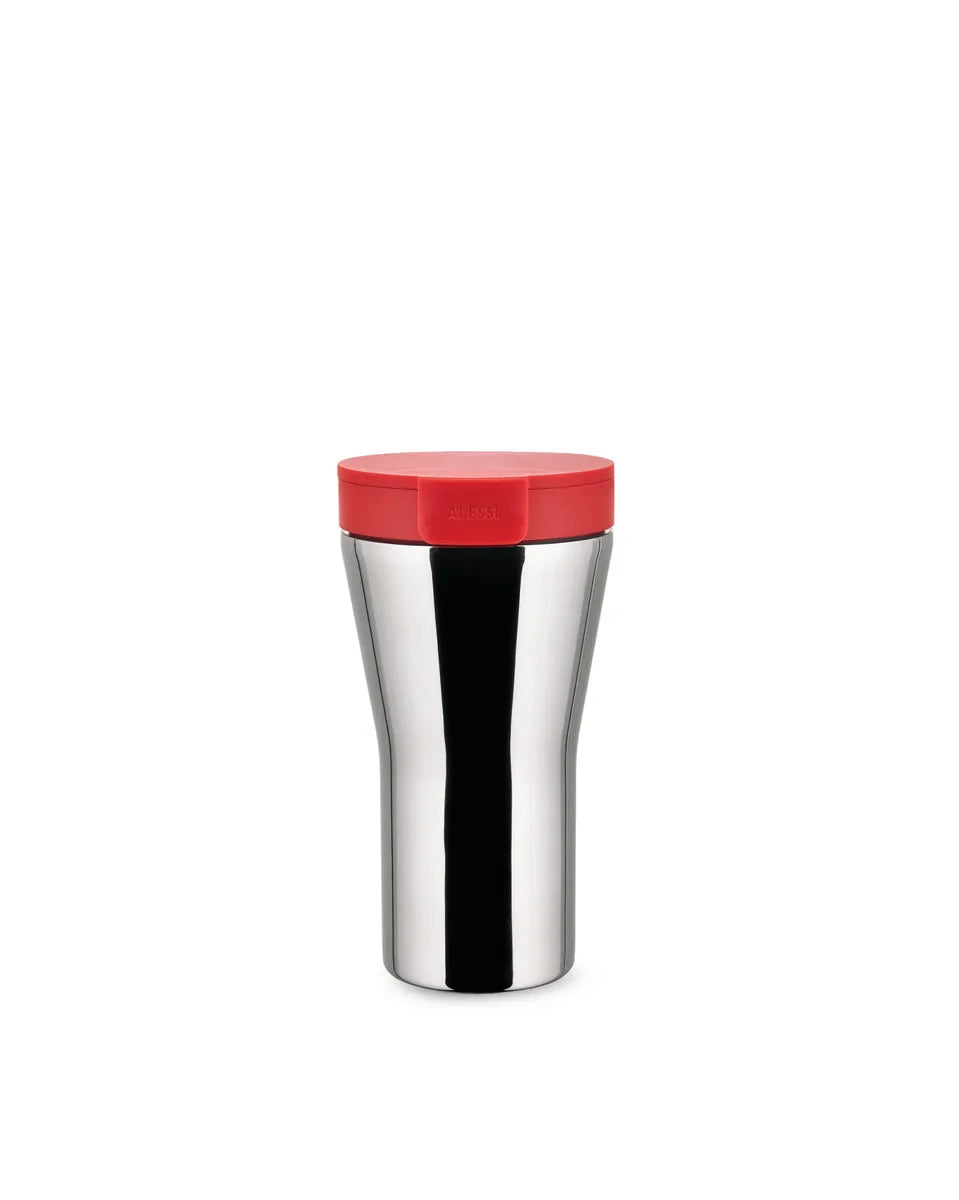 Alessi — Caffa GIA24 R | Travel mug in acciaio inox rosso — design italiano Alessi