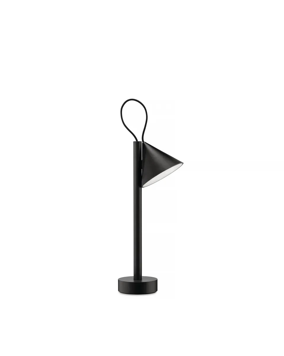 Alessi — Tsumiki ME01 B | Lampada portatile in metallo e resina nera — design italiano Alessi