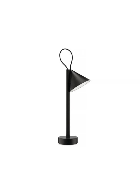 Alessi — Tsumiki ME01 B | Lampada portatile in metallo e resina nera — design italiano Alessi