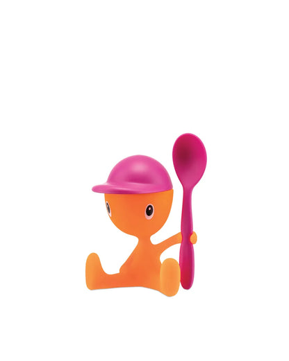 Alessi — Cico ASG23 P | Portauovo con spargisale in resina rosa — design italiano Alessi