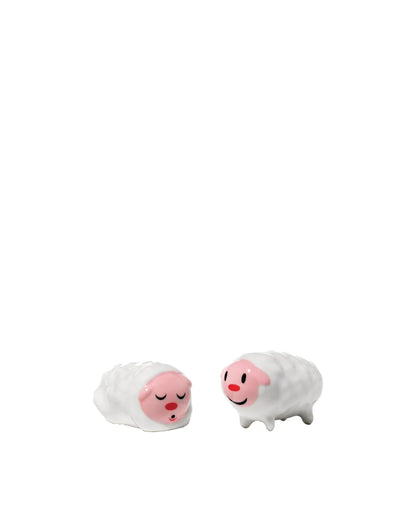 Alessi — Tiny Little Sheep AMGI10SET3 | Set 2 statuine natalizie in po — design italiano Alessi