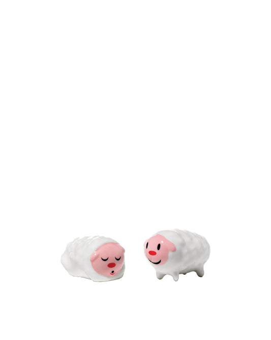 Alessi — Tiny Little Sheep AMGI10SET3 | Set 2 statuine natalizie in po — design italiano Alessi