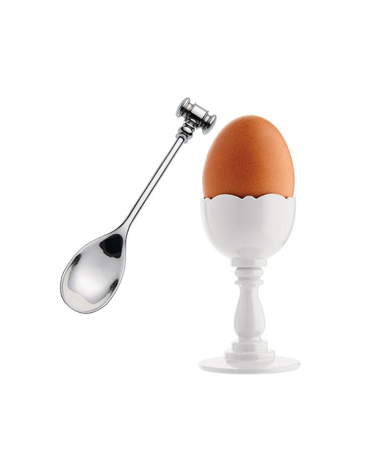 Alessi — Dressed MW14SET W | Portauovo con cucchiaino Marcel Wanders — design italiano Alessi