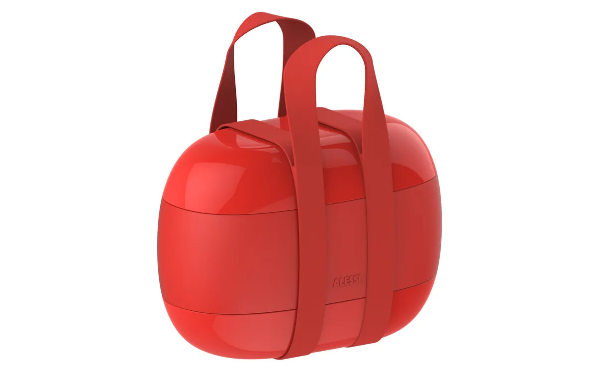 Alessi — Food à Porter SA02 R | Lunch box in resina rossa — design italiano Alessi
