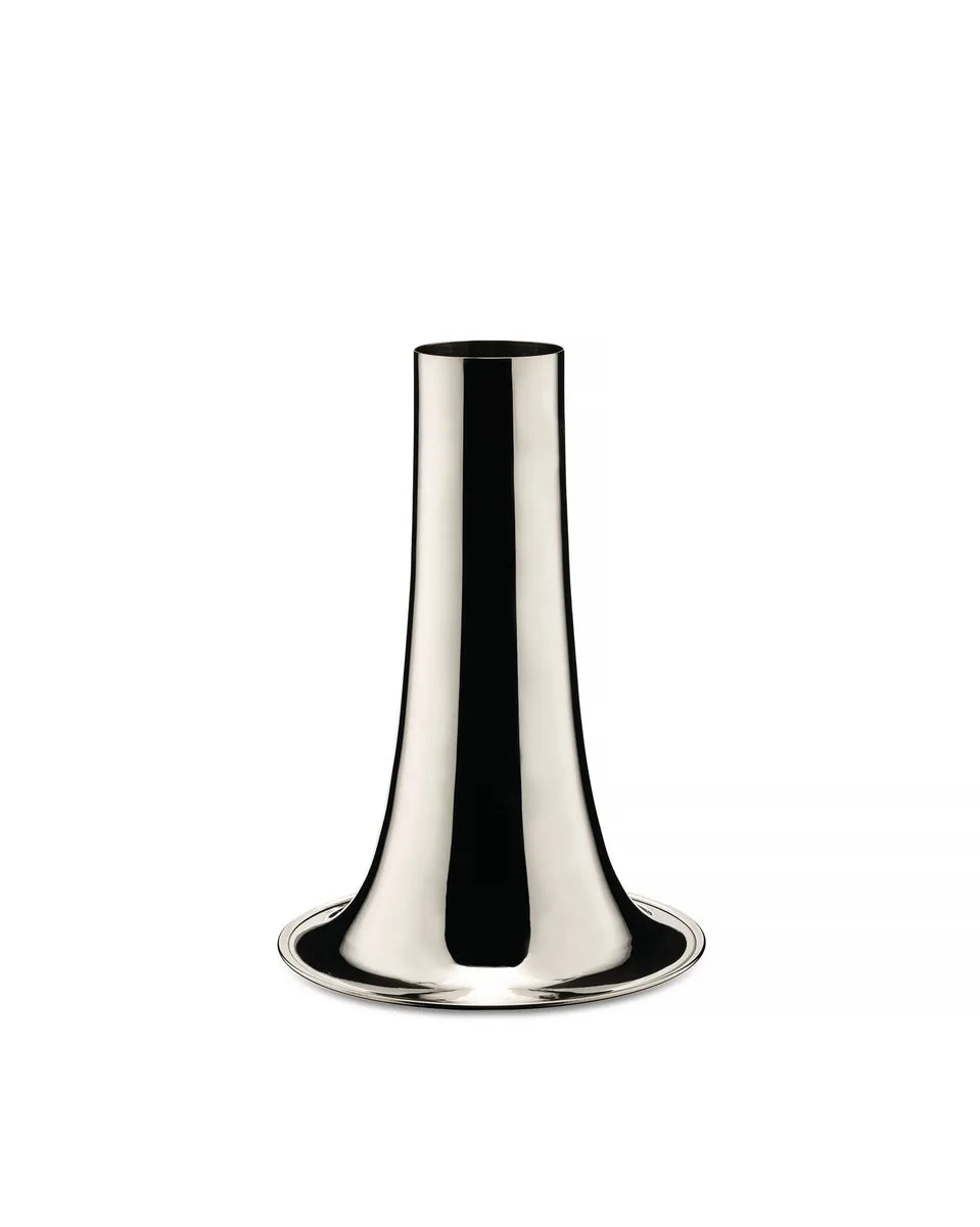 Alessi — Trumpet ITM05 AG | Vaso in ottone argentato tornito — design italiano Alessi
