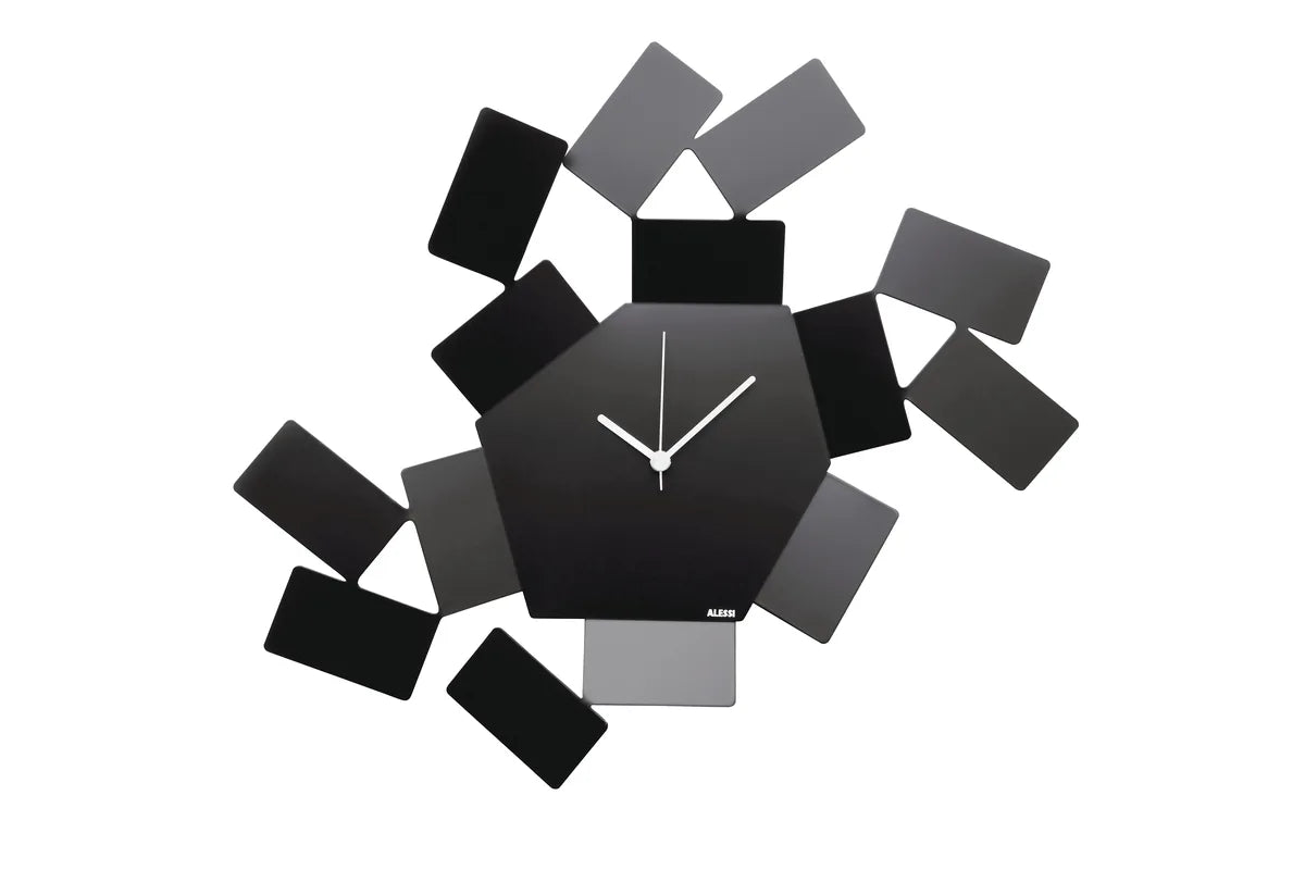 Alessi — MT19 B | La Stanza dello Scirocco, orologio da parete nero — design italiano Alessi