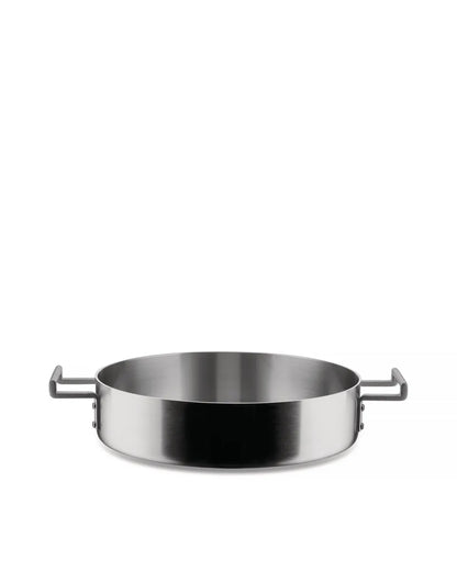 Alessi — Convivio DC102/28 | Casseruola bassa in trilamina 28 cm — design italiano Alessi