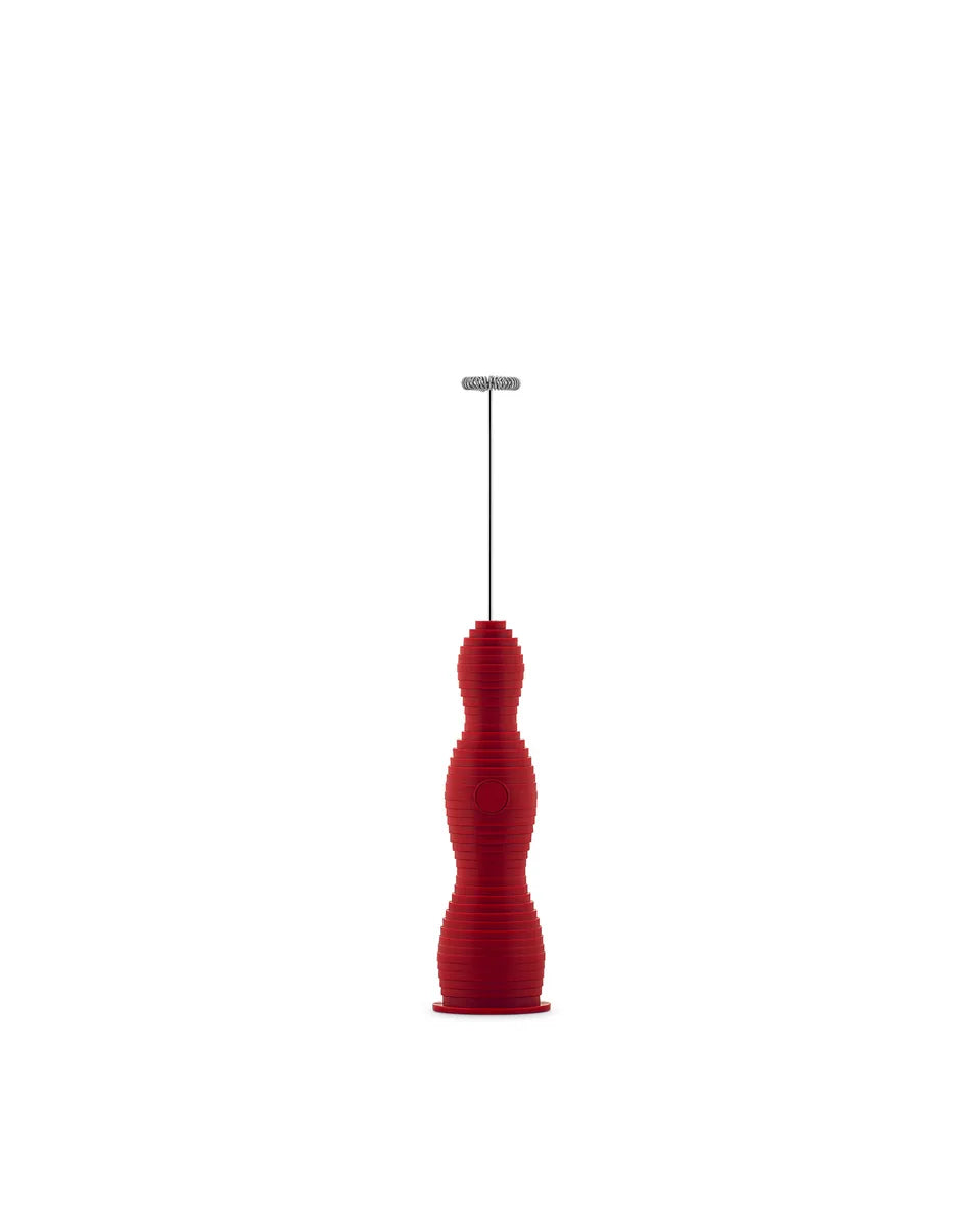 Alessi — Pulcina MDL11 R | Frullino montalatte rosso De Lucchi — design italiano Alessi