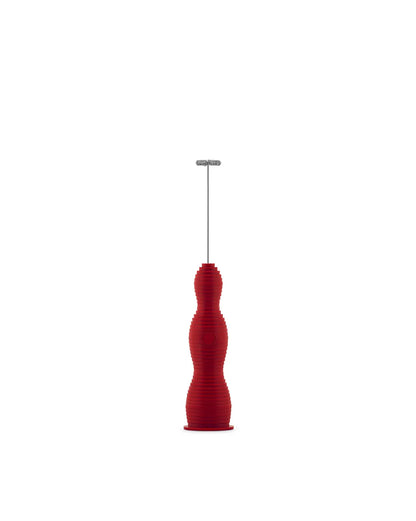Alessi — Pulcina MDL11 R | Frullino montalatte rosso De Lucchi — design italiano Alessi