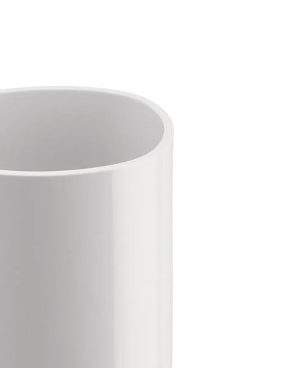 Alessi — Birillo PL03 W | Bicchiere portaspazzolini in PMMA bianco — vista principale
