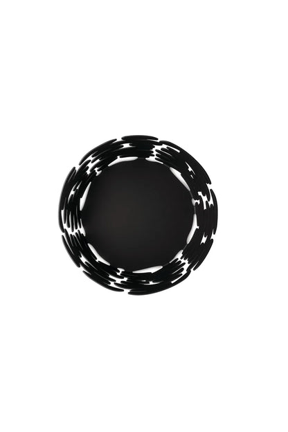 Alessi — Barket BM10/18 B | Cestino rotondo in acciaio verniciato nero — vista principale
