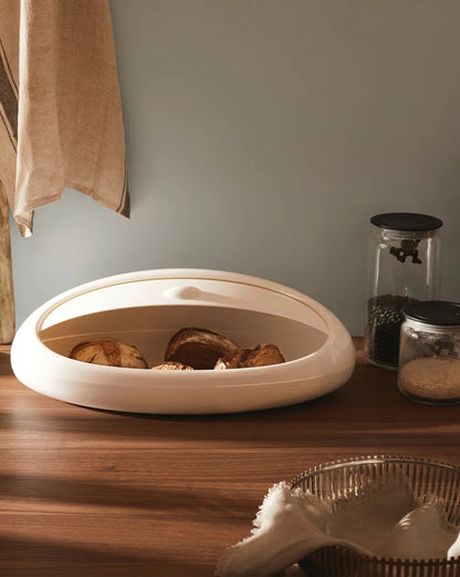 Alessi — Gnam ASG22 W | Cassetta per pane in resina bianca — vista principale
