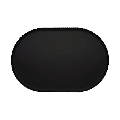 Alessi — Pleats JK01/46 JK01/46 B | Vassoio in acciaio colorato nero — vista principale