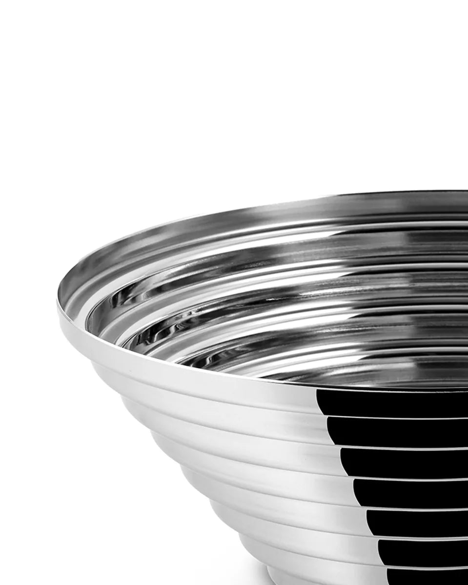 Alessi — Maya 7320/25 | Cestino rotondo in acciaio inox lucido — vista principale