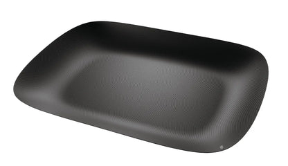 Alessi — Moiré MW70 BT | Vassoio in acciaio nero con decoro a rilievo — vista principale