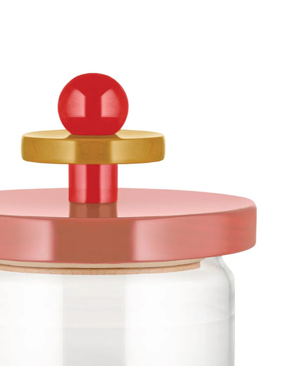 Alessi — ES16/75 ES16/75 2 | Barattolo ermetico Sottsass in vetro e fa — vista principale