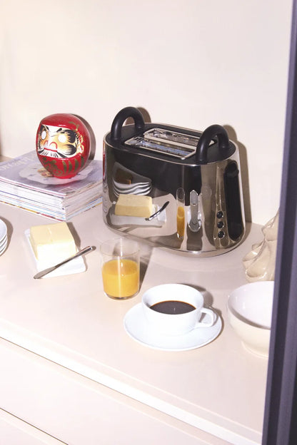 Alessi — Toru NE03 NE03 B/USA | Tostapane in acciaio inox nero Nendo — vista principale