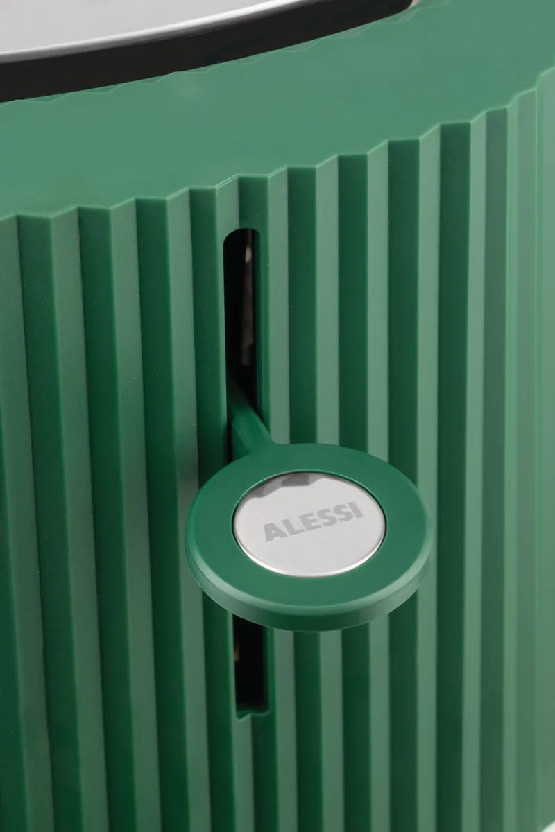 Alessi — Plissé MDL08GR MDL08GR/CH | Tostapane in resina verde De Lucc — vista principale