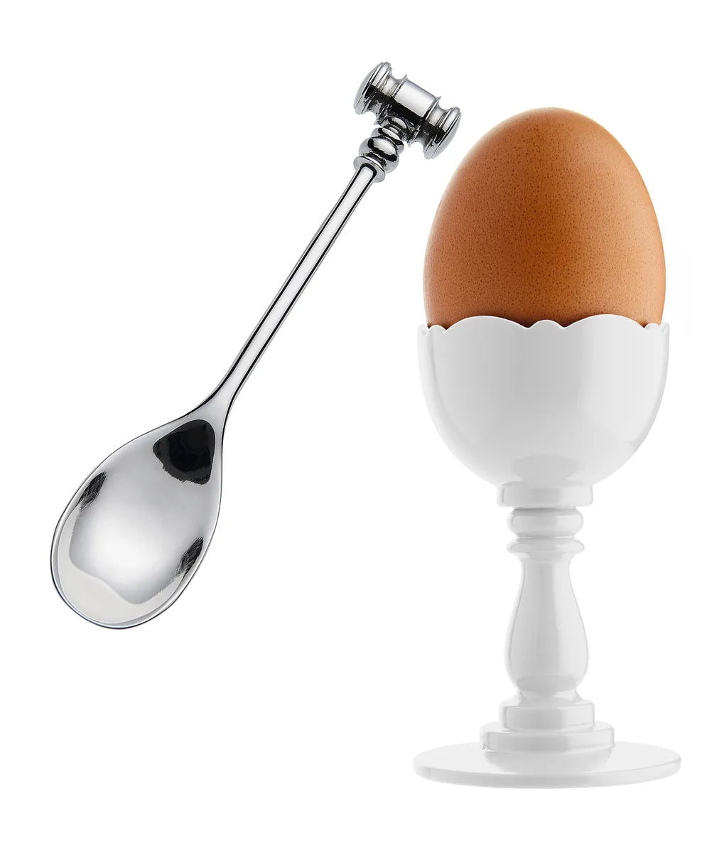 Alessi — Dressed MW14SET W | Portauovo con cucchiaino Marcel Wanders — vista principale