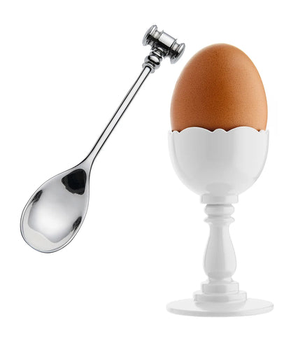 Alessi — Dressed MW14SET W | Portauovo con cucchiaino Marcel Wanders — vista principale