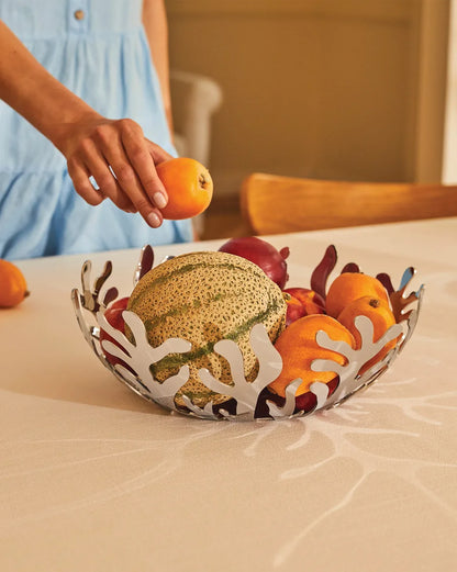 Alessi — Mediterraneo ESI01/25GR | Fruttiera in acciaio colorato verde — vista principale