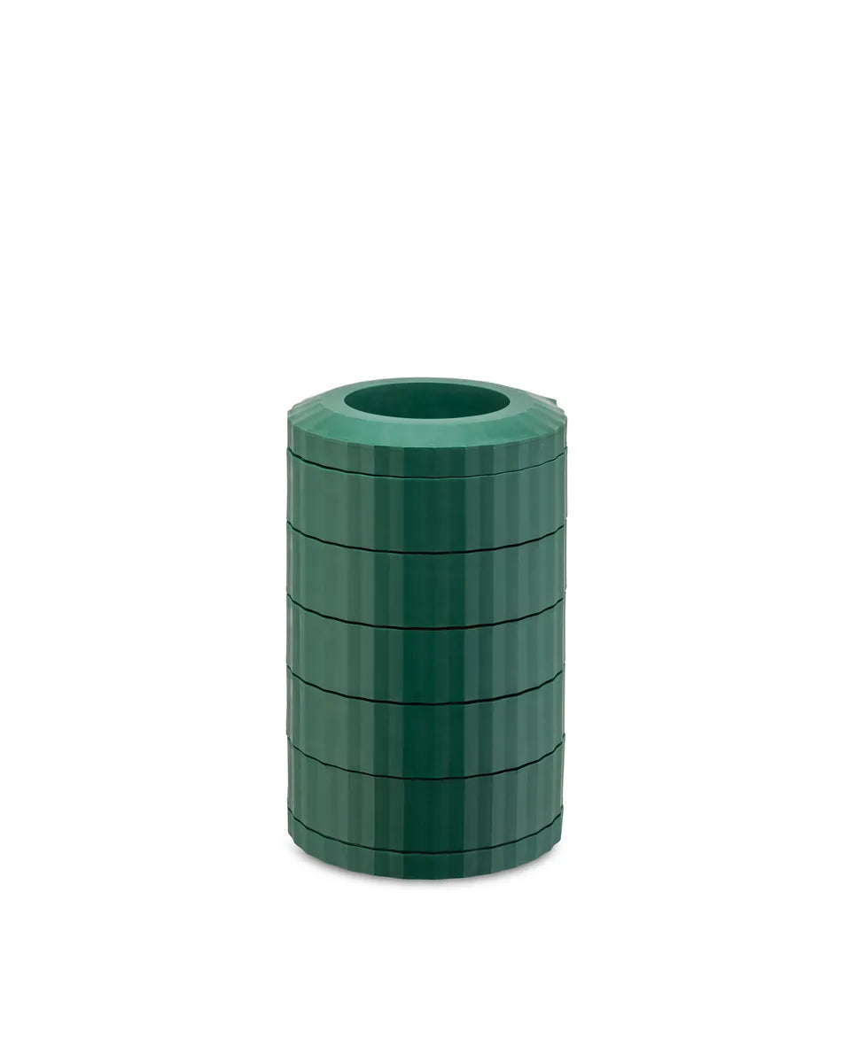 Alessi — Plissé MDL19 GR | Portacapsule rotante verde De Lucchi — design italiano Alessi