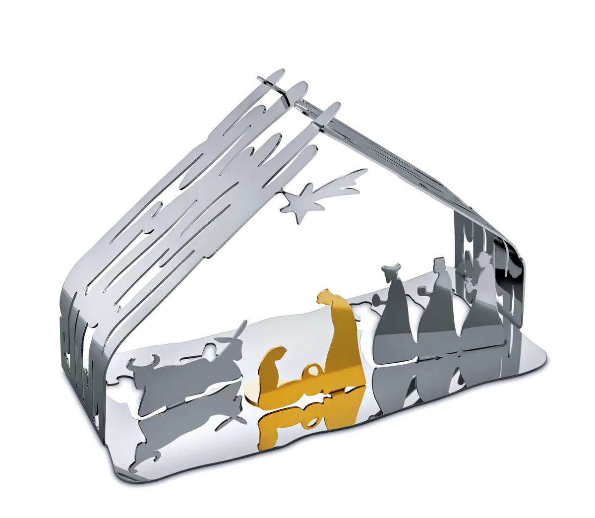Alessi — Bark Crib BM09 | Presepe in acciaio inox e dorato — vista principale